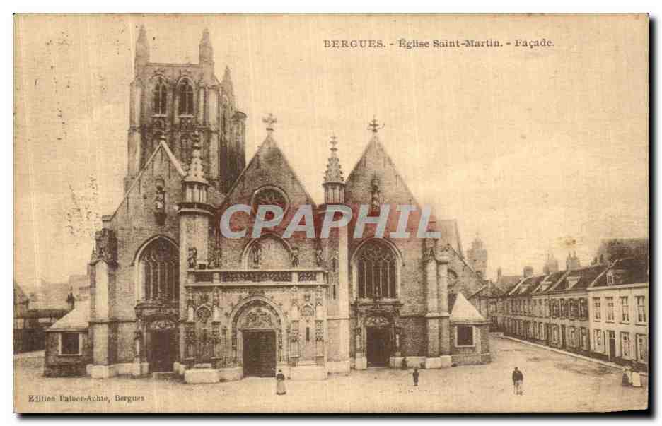 CPA Bergues Eglise Saint Martin Facade 
