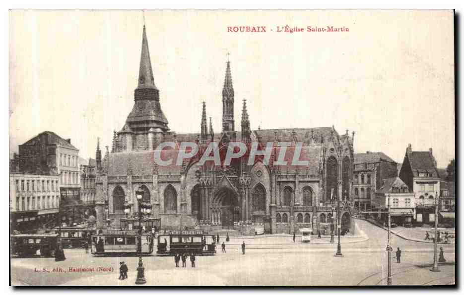 CPA Roubaix Eglise Saint Martin 