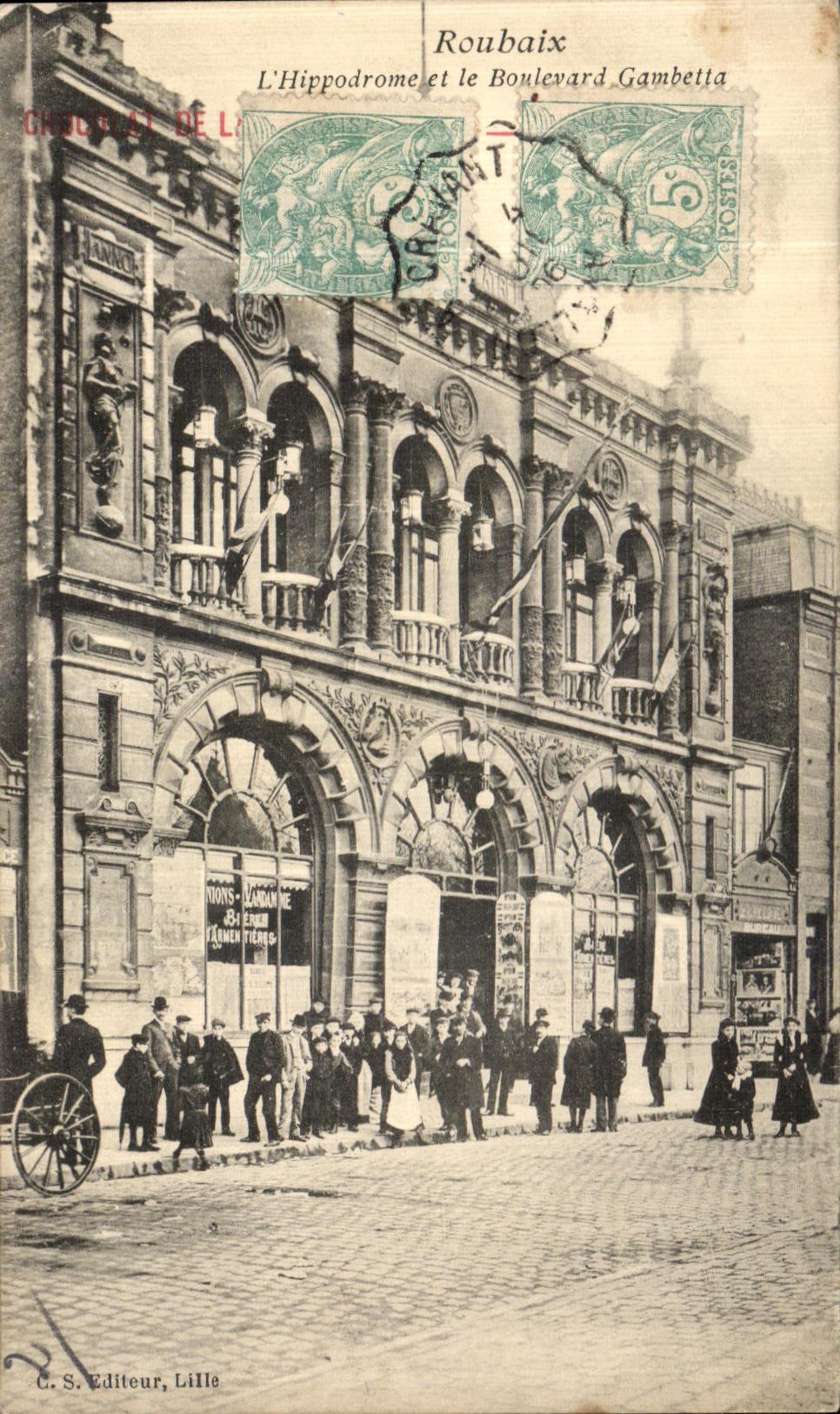 Roubaix — L'Hippodrome et le Boulevard Gambetta — C. S. Editeur, Lille