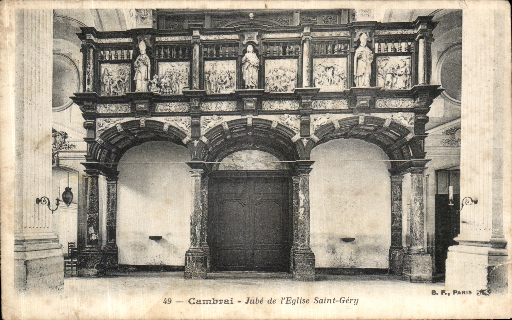 CPA Cambrai Jube de L Eglise Saint Gery