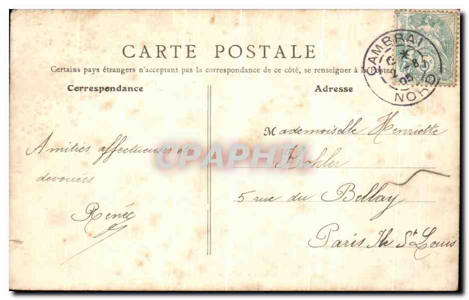 CPA Cambrai Jube de L Eglise Saint Gery — Rückseite