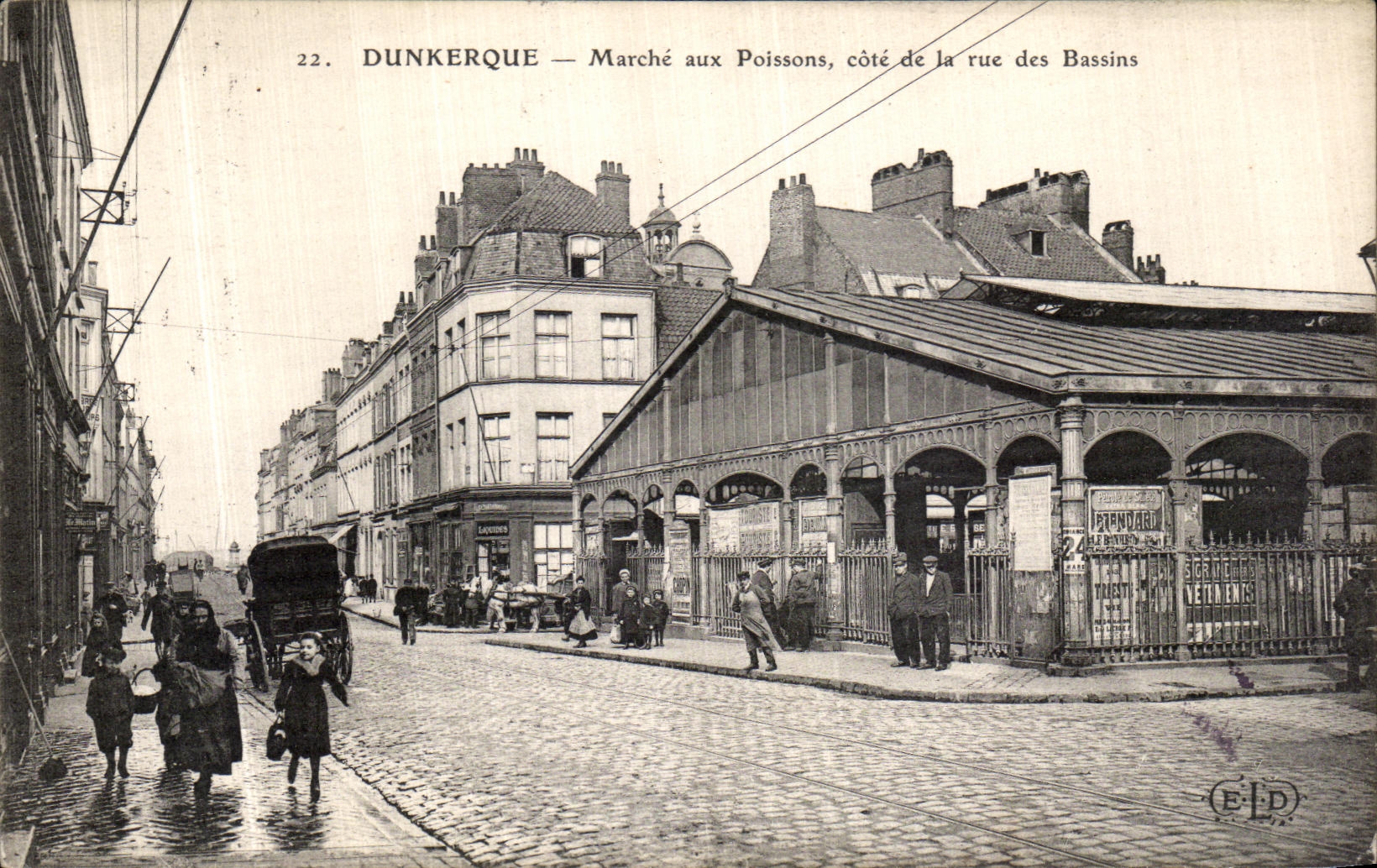 Dunkerque — Fischmarkt, Seite der rue des Bassins — ELD, n°22