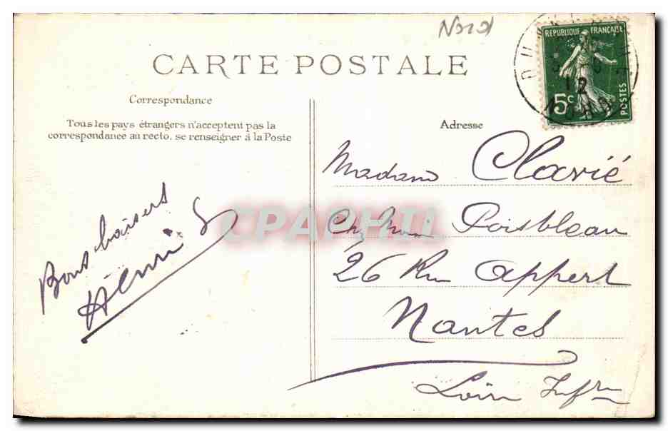 Dunkerque — Fischmarkt, Seite der rue des Bassins — ELD, n°22 — Rückseite