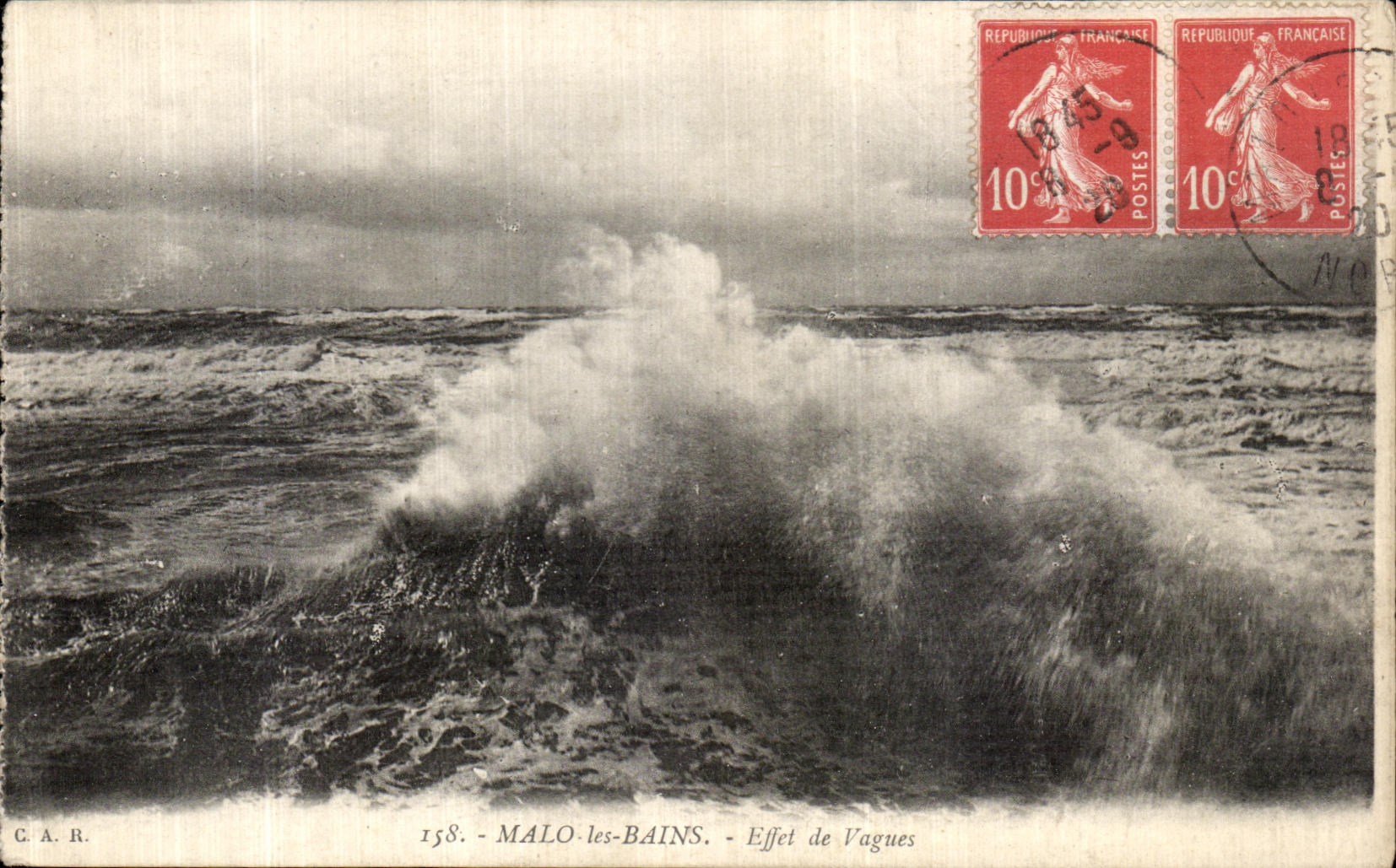 CPA Malo les Bains Effet de Vagues 