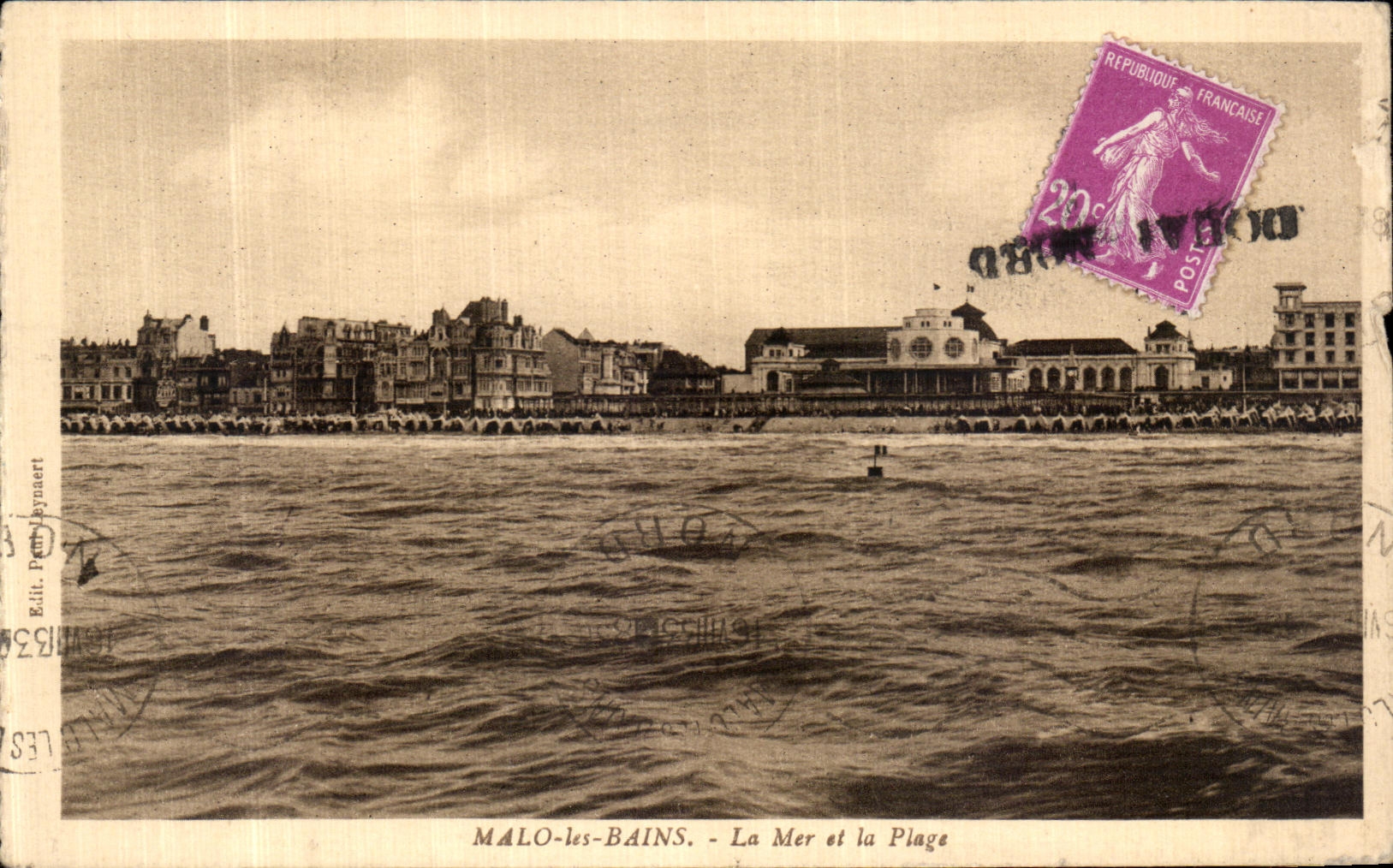 CPA Malo les Bains La Mer et la Plage 
