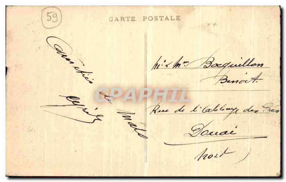 CPA Malo les Bains La Mer et la Plage  — Rückseite