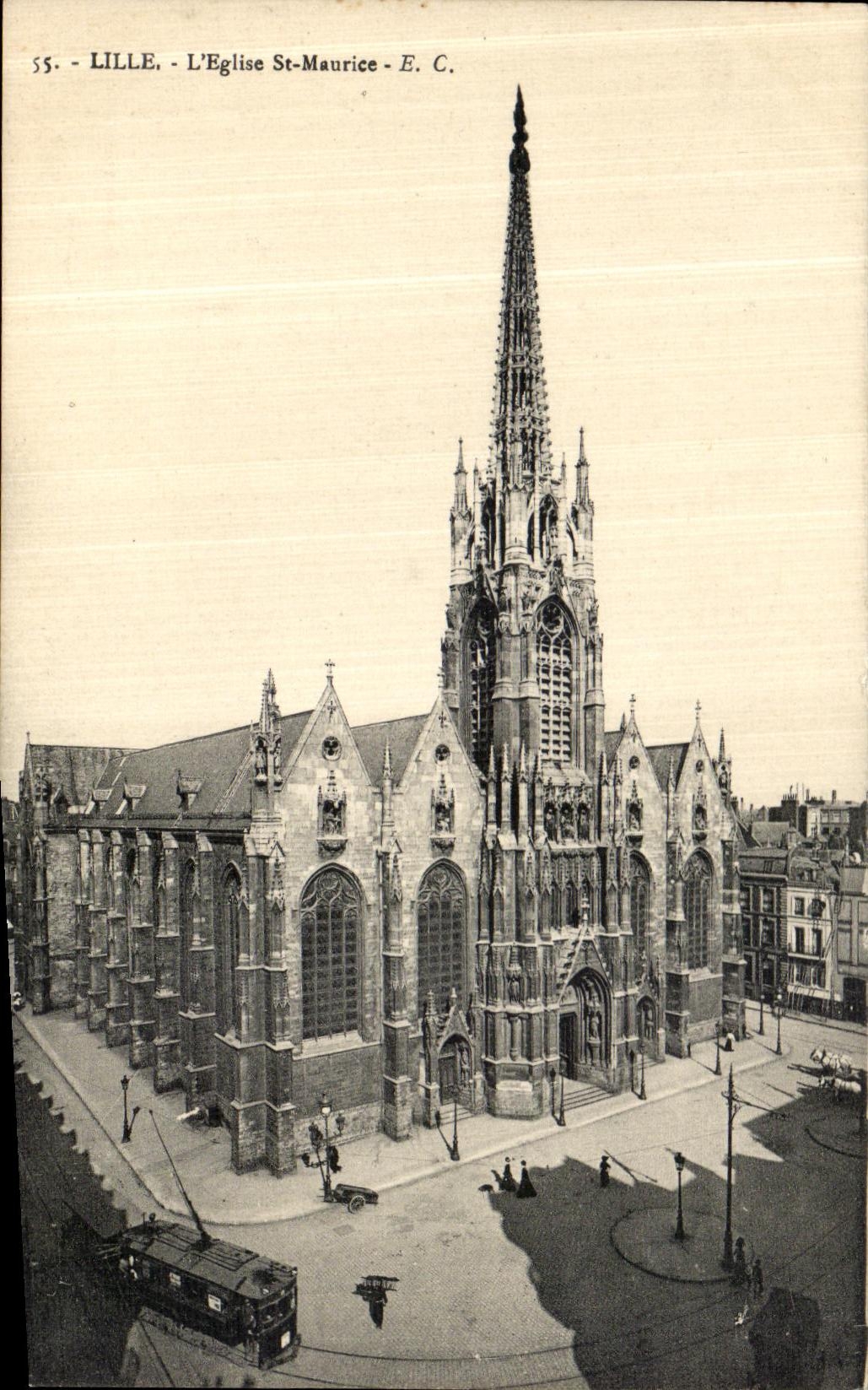 CPA Lille L Eglise St Maurice 