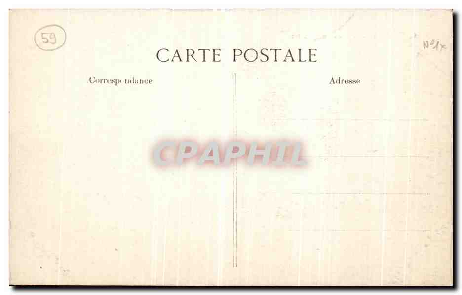 CPA Lille L Hotel des Postes  — Rückseite