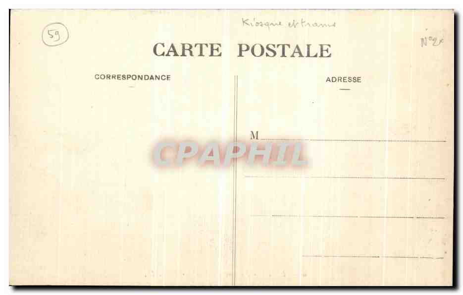 CPA Lille La Rue Faidherbe Tramway — Back