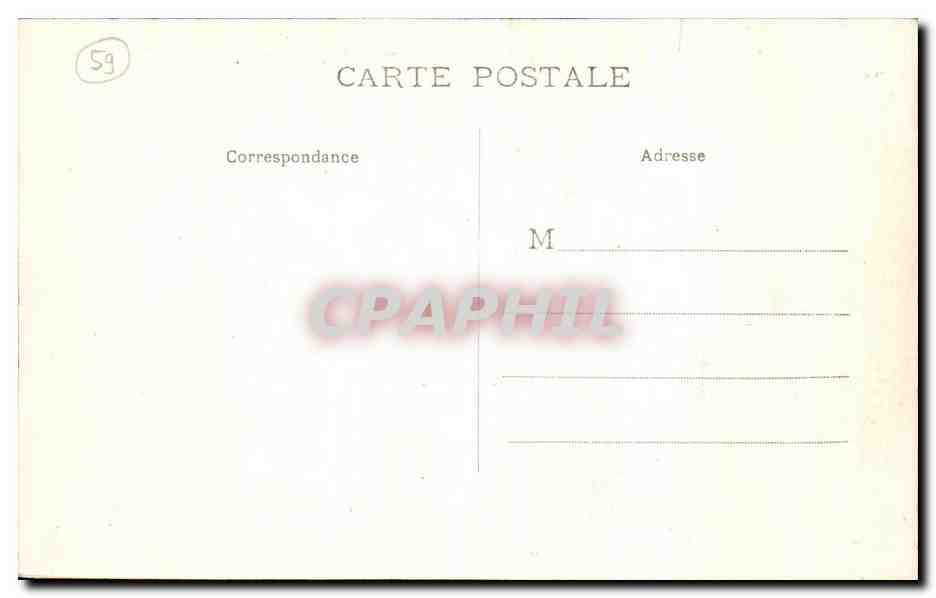 CPA Lille Place de la Republique et Rue Inkermann — Rückseite