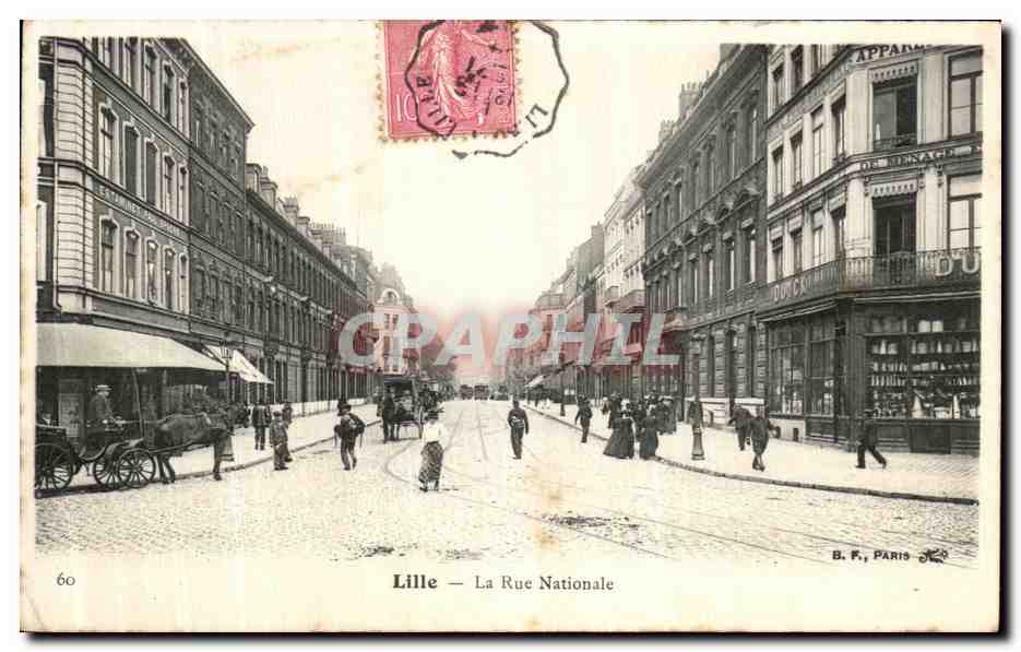 CPA Lille La Rue Nationale 