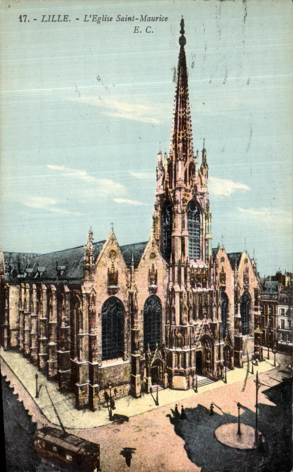 CPA Lille L Eglise Saint Maurice 