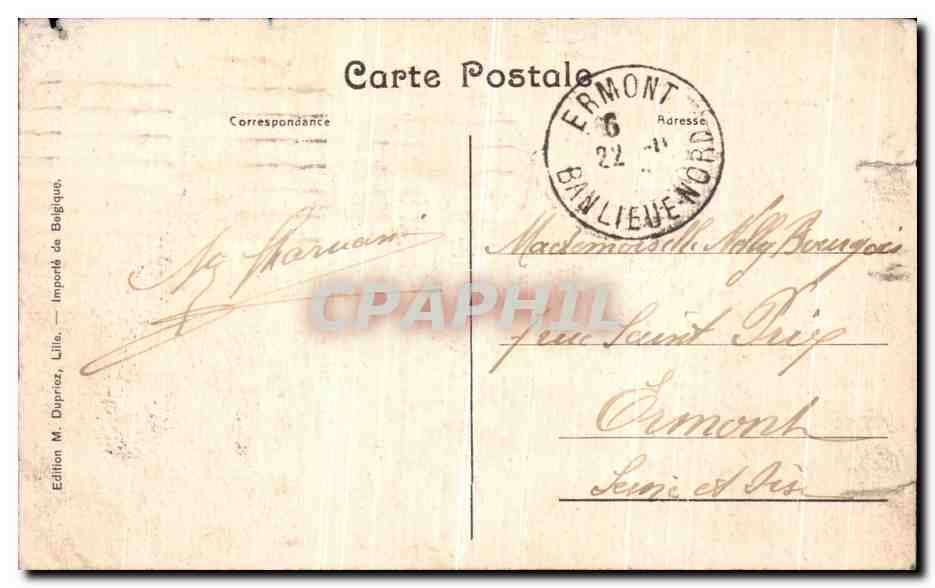CPA Lille La Gare Pendant L Occupation Alliemande  — Back