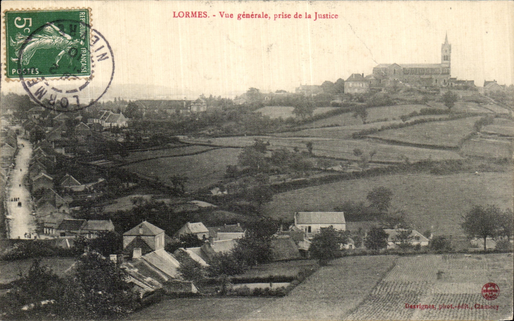 CPA Lormes Vue Generale Prise de la Justice 