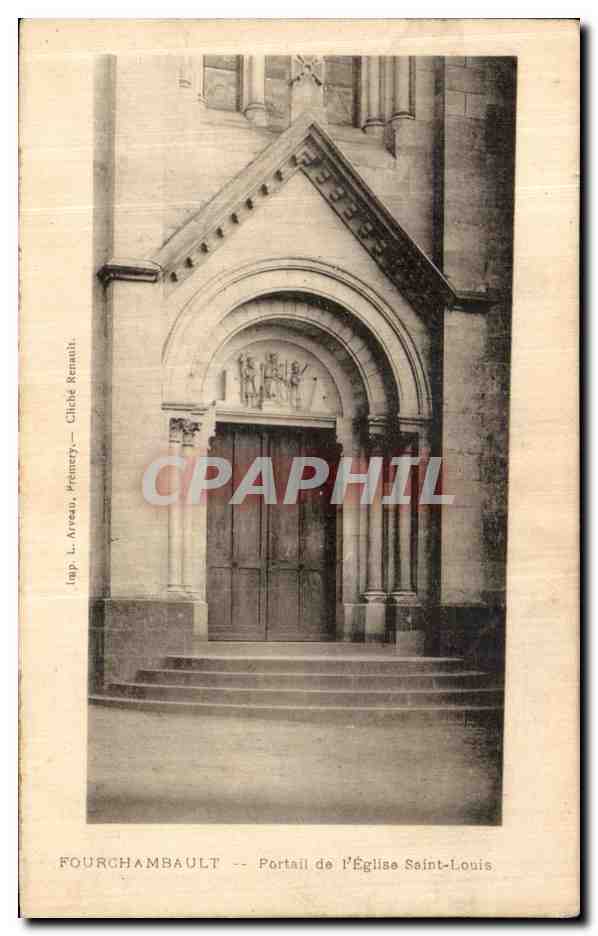 CPA Fourchambault Portail de l Eglise Saint Louis