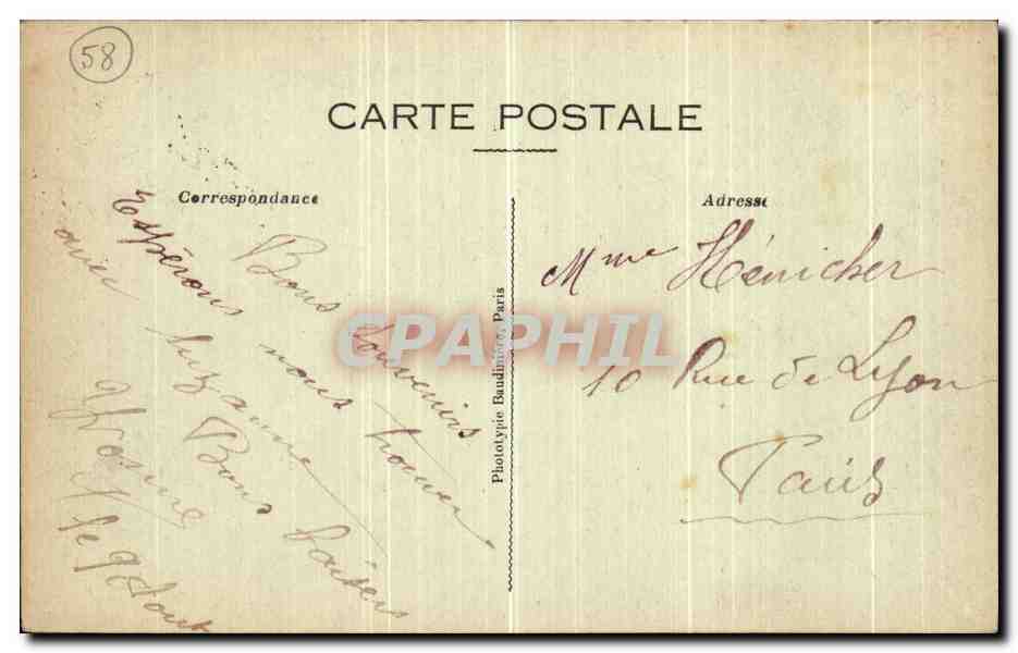 CPA Cosne L Hopital — Rückseite