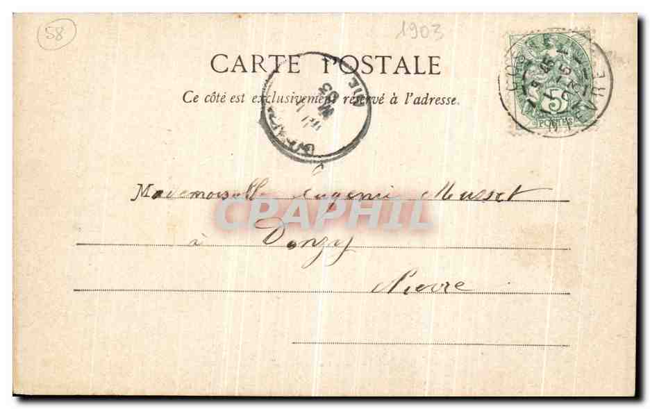 CPA Cosne l Eglise St Jacques — Rückseite