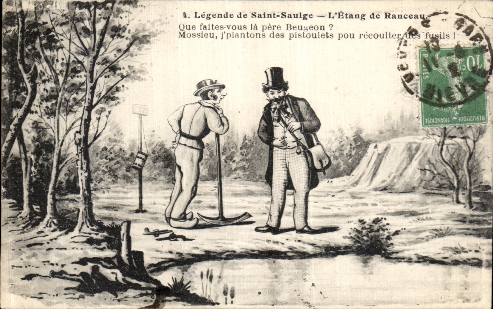 Légende de Saint-Saulge — L'Étang de Ranceau — Imp. H. Wayer, Fréméry
