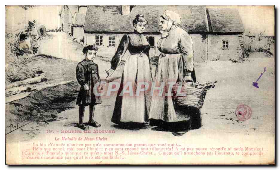 CPA Sourire du Morvan La maladie de Jesus Christ Folklore