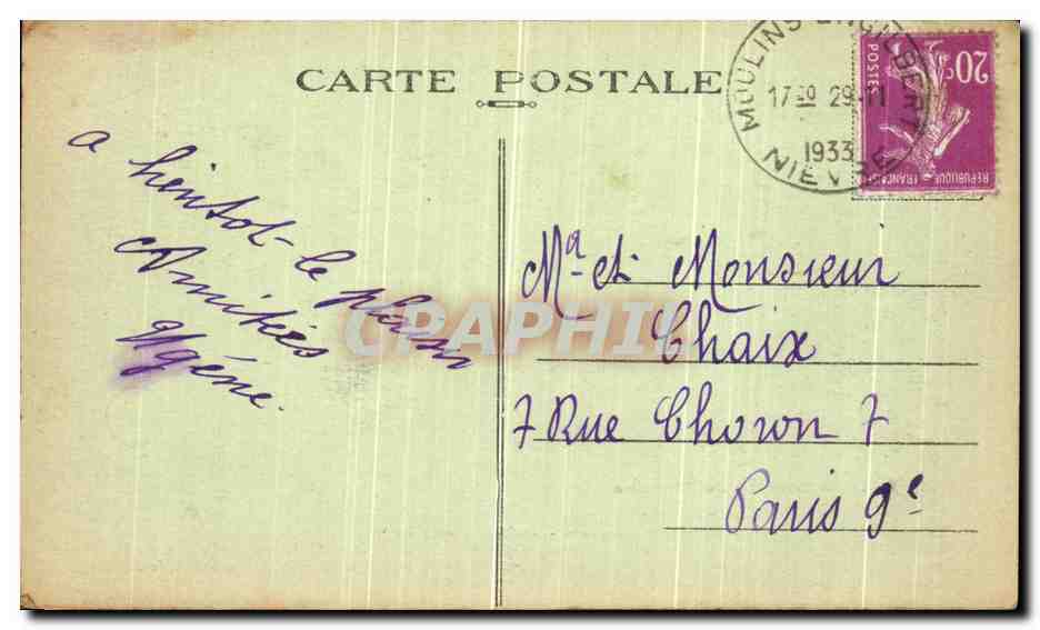 CPA Sourire du Morvan La maladie de Jesus Christ Folklore — Rückseite