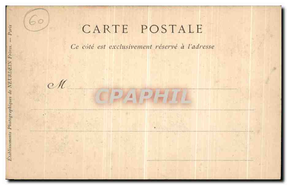CPA Chateau De Chantilly Facade principale Cerf — Rückseite