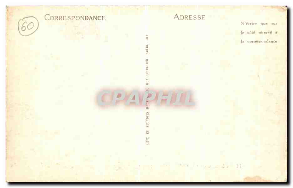 CPA Chantilly Le Chateau Le Chatelet et la Chapelle — Rückseite