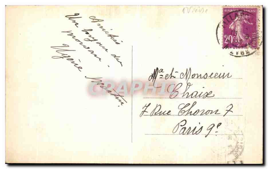 CPA Le Mont Beuvray Ancien Bibracte de Casar — Back