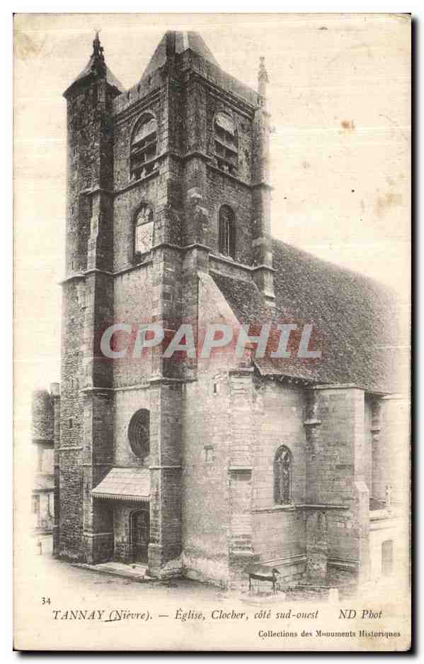 CPA Tannay Eglise Clocher cote sud Ouest