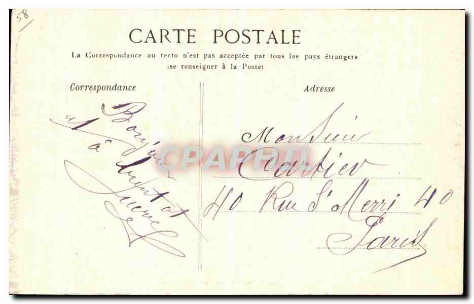 CPA Clamecy Chateau Vauvert L ile  — Rückseite
