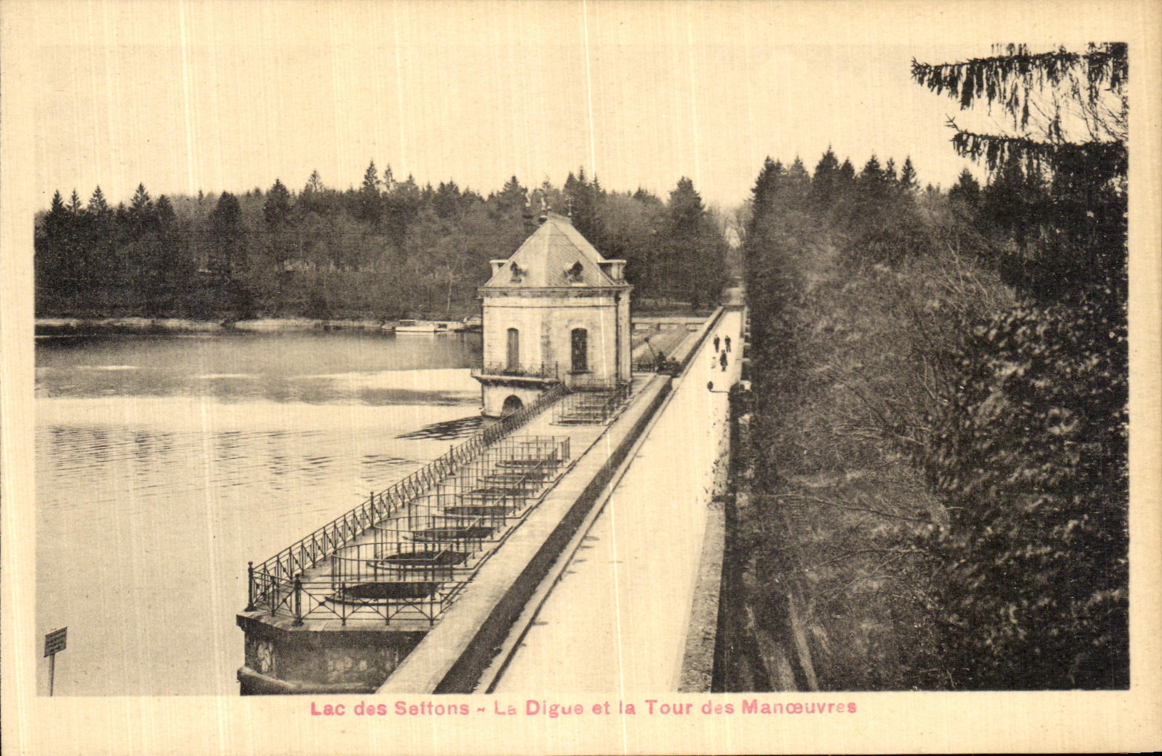 Lac des Selttons — La Digue et la Tour des Manœuvres — A. Bréger frères, Paris