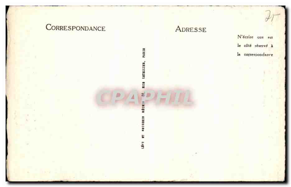 CPA Paris Vieux Montmartre 1923 La rue du calvaire  — Rückseite