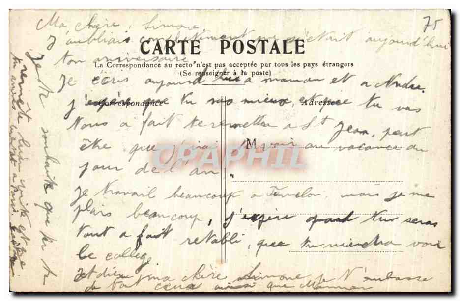 CPA Paris L Arc de Triomphe de L Etoile — Rückseite