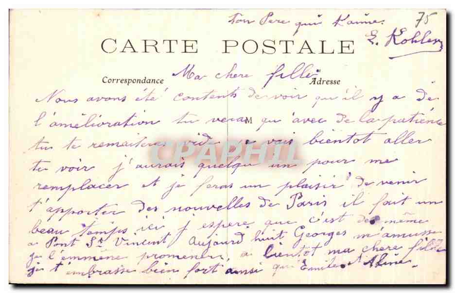 CPA Paris Notre Dame Face laterale — Rückseite