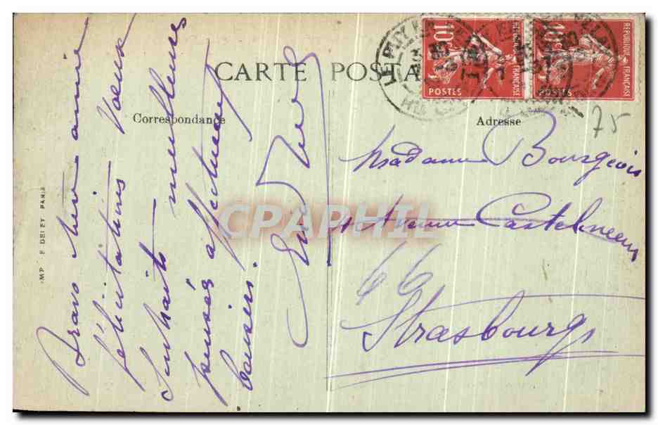 CPA Paris Dentelle Artistique Moderne de Johannes Chaleye Le Puy — Rückseite