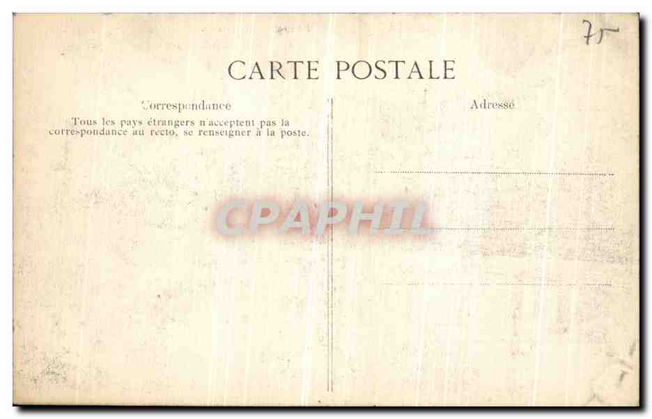 Paris - Die Seine steigt (14. November 1910) — Verlag E.D. — Rückseite
