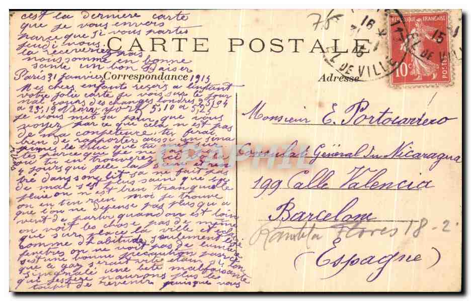 CPA Paris Vue Generale Vers la Montagne Ste Genevieve — Rückseite