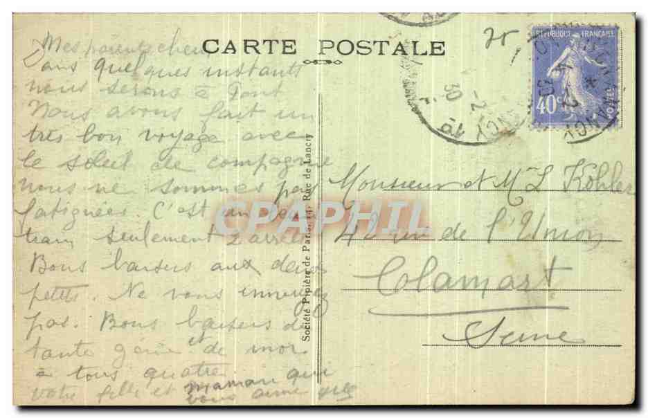 CPA Paris La Fontaine Carpeaux Jardin du Luxembourg — Verso