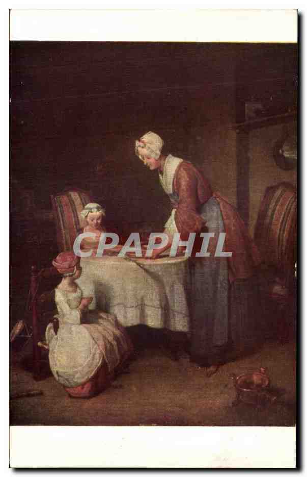 CPA Jean Baptiste Francois Chandin Le Benedicite Musee du Louvre Paris