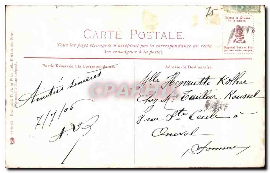 CPA Ville De Paris Trocadero Dragon Militaria  — Rückseite