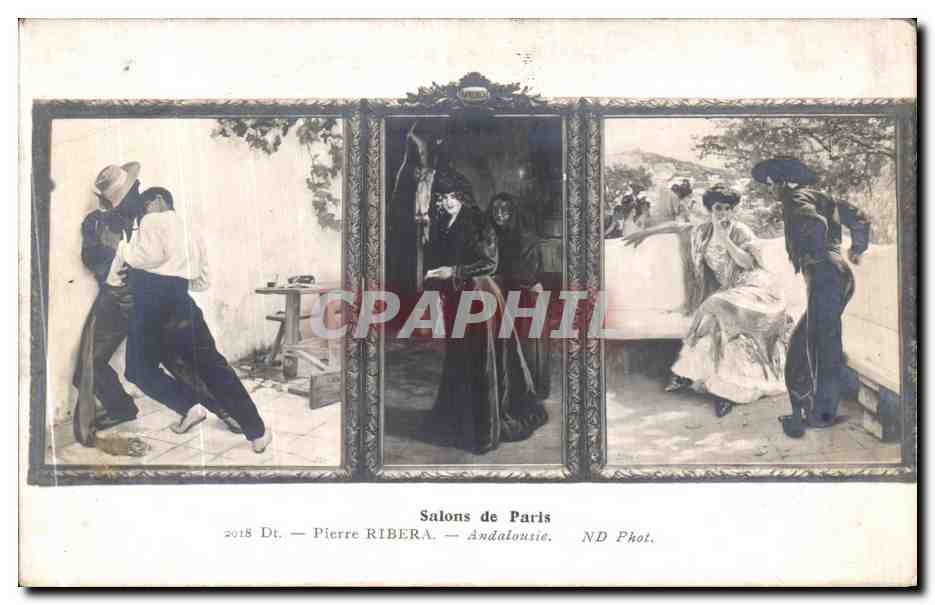 CPA Salons de Paris Pierre Ribera Andalousie Espagne 