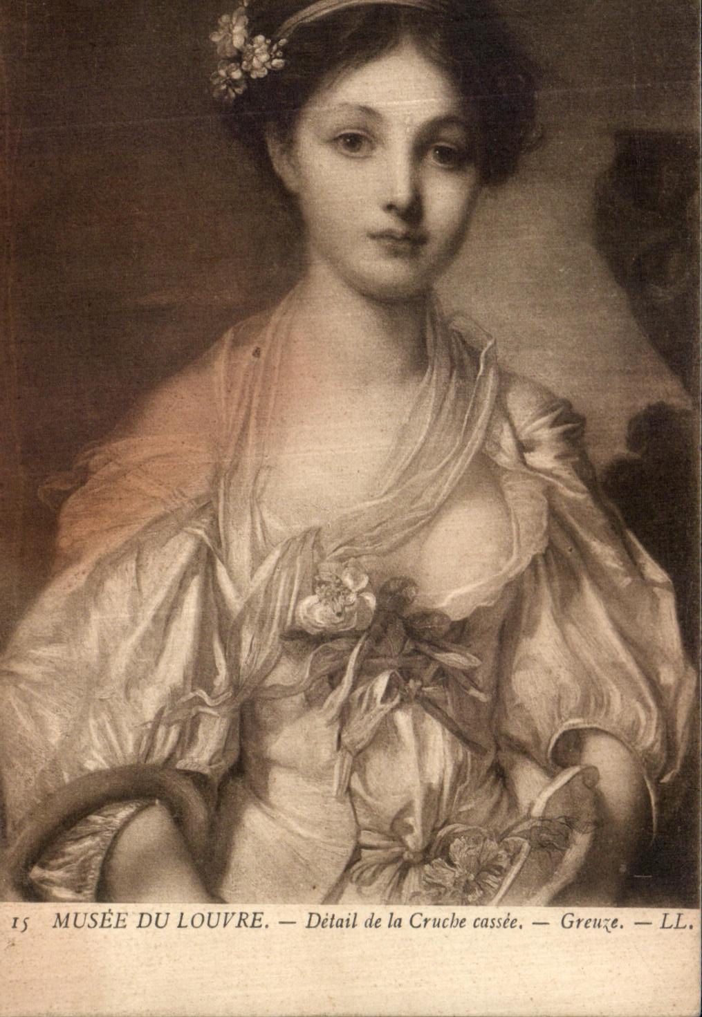 Détail de la Cruche cassée — Greuze — Musée du Louvre — n°15