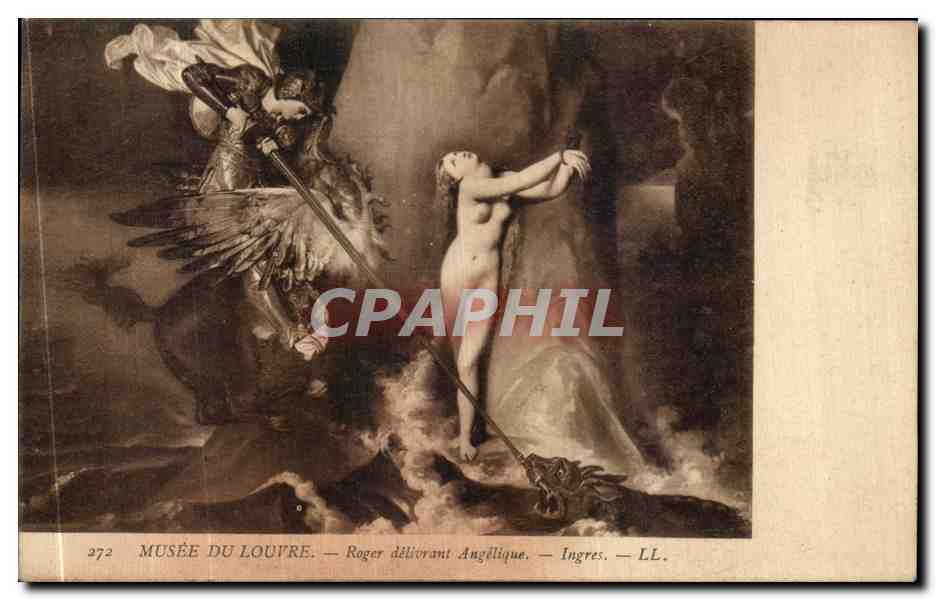 CPA Musee Du Louvre Roger delivrant Angelique Ingres