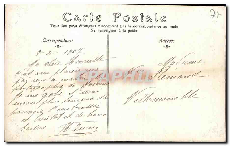 CPA Salons de Paris Pour la Patrie Par F Sicard — Rückseite