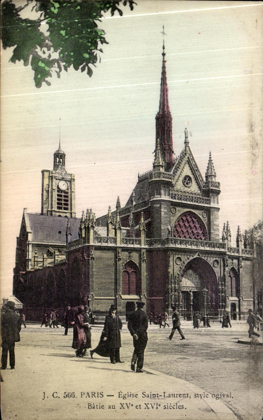CPA Paris Eglise Saint Laurent Style ogival