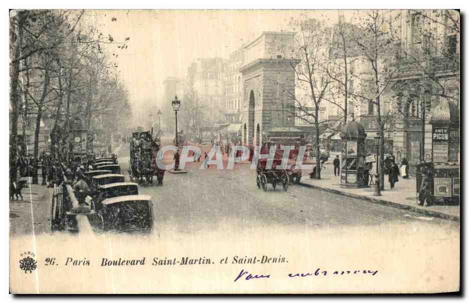 CPA Paris Boulevard Saint Martin et Saint Denis