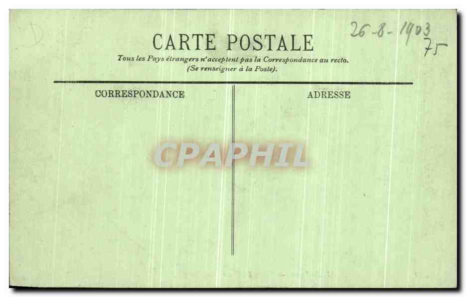 CPA Paris Le Bois de Boulogne Entre les Deux Lacs Chevaux — Rückseite