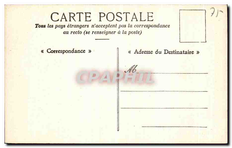 CPA Paris Chambre des Deputes carte toilee  — Rückseite
