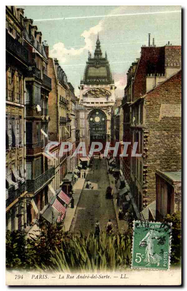 CPA Paris La Rue Andre del Sarte Dufayel