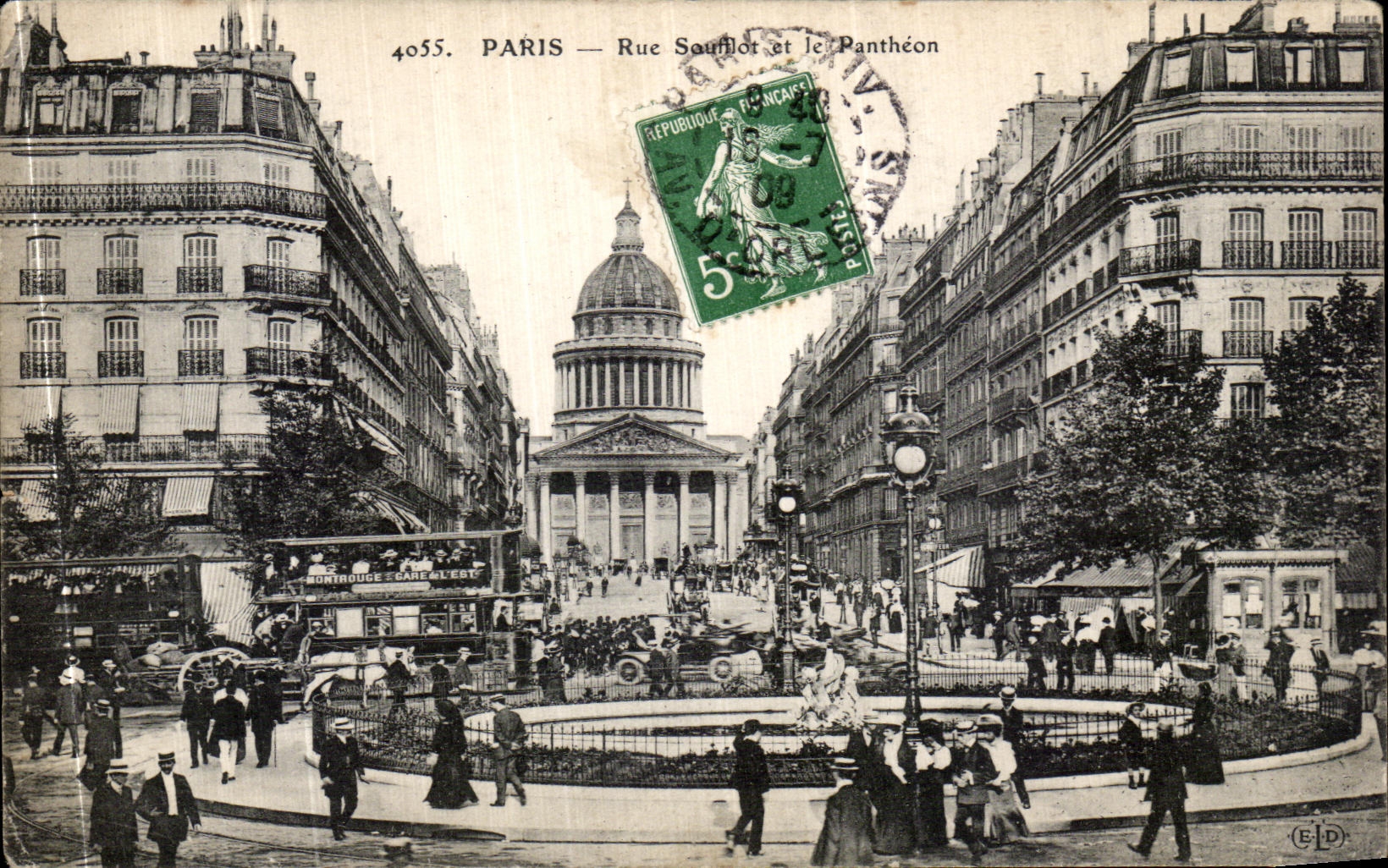 CPA Paris Rue Soutilot et le Pantheon Montrouge Gare de l est