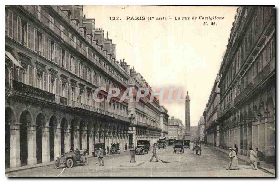 CPA Paris La rue de Castiglione